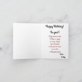 スペシャルシスターピンクイエローローズ誕生日 カード (内部)