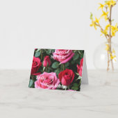 スペシャルシスターピンクレッドローズ誕生日 カード (黄色い花)