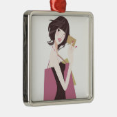 ****スペシャルショッピングレディ****クリスマスオーナメント メタルオーナメント (右)