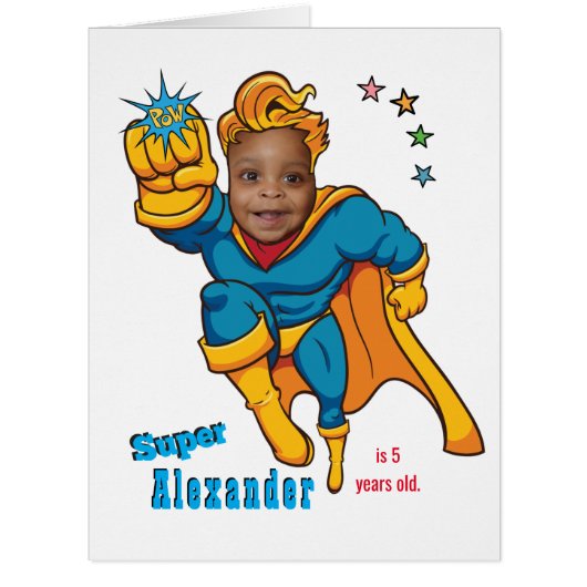スペシャルスーパーヒーローアメージング飛んでいるフォト誕生日 (正面)