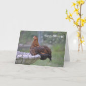 スペシャルチキン誕生日 カード (黄色い花)