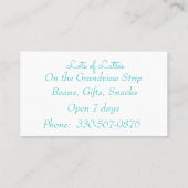 スペシャルティコーヒー飲料コーヒーショップの名刺 名刺 (裏面)