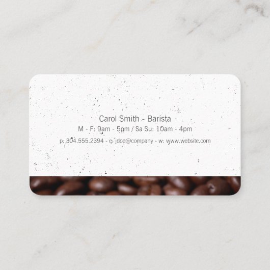 スペシャルティコーヒー飲料/コーヒー豆/スペックル 名刺 (裏面)