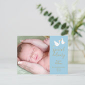 スペシャルデリバリストーク男の赤ちゃんフォトブルー誕生 案内ポストカード (スタンド正面)