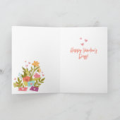 スペシャルデリバリーキュートバレンタインデーキツネ&花模様 シーズンカード (内部)