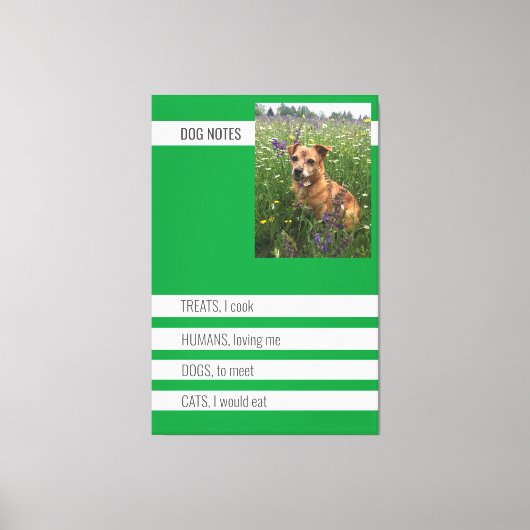 スペシャルドッグノートアイロニックミニパドフォリオ キャンバスプリント (正面)