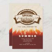 スペシャルバーベキュー招待状 招待状 (正面/裏面)