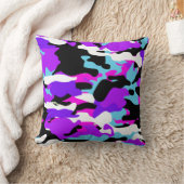 スペシャルパープルカラー迷彩柄装飾用クッション クッション (ブランケット)