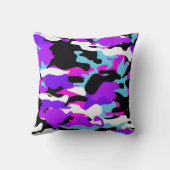 スペシャルパープルカラー迷彩柄装飾用クッション クッション (裏面)