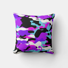 スペシャルパープルカラー迷彩柄装飾用クッション クッション