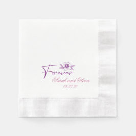 スペシャルパープルプル結婚ズフローラ 縁ありカクテルナプキン