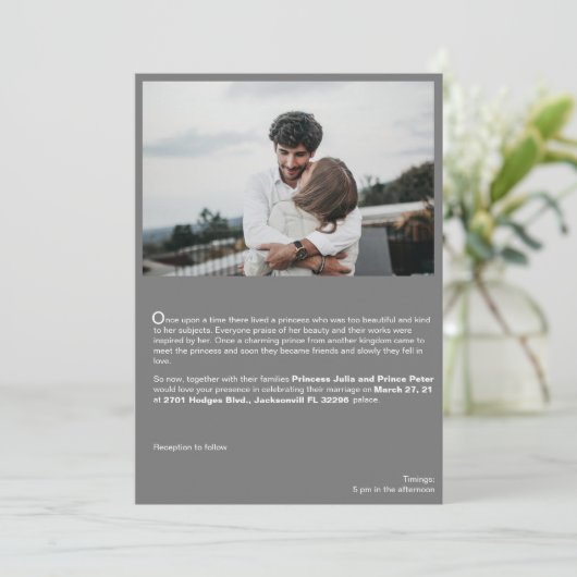 スペシャルフォトラブストーリー結婚式招待状 招待状 (スタンド正面)