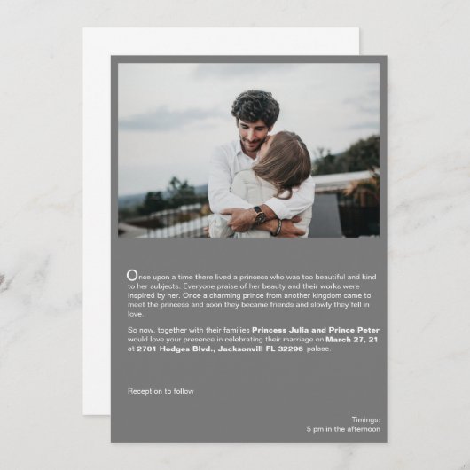 スペシャルフォトラブストーリー結婚式招待状 招待状 (正面/裏面)