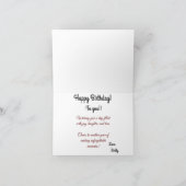 スペシャルフレンドピンクイエローローズ誕生日 カード (内部)