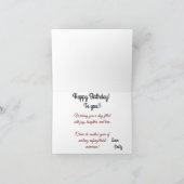 スペシャルフレンドピンクレッドローズ誕生日 カード (内部)