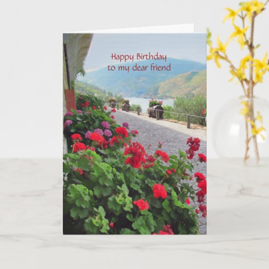 スペシャルフレンド素敵なハッピーバースデー カード (黄色い花)