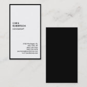 スペシャルブラックボーダー ホワイトモダンユニーク 名刺 (正面/裏面)