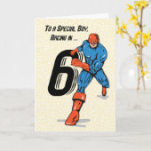 スペシャルボーイ6th誕生日スーパーヒーロー カード (黄色い花)