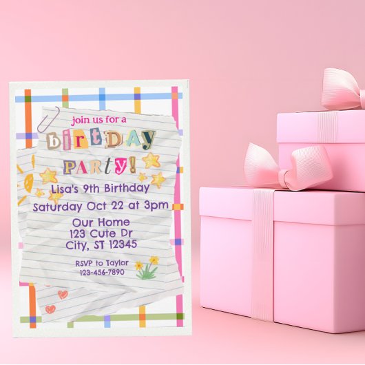 スペシャルメモ お誕生日パーティー 招待状