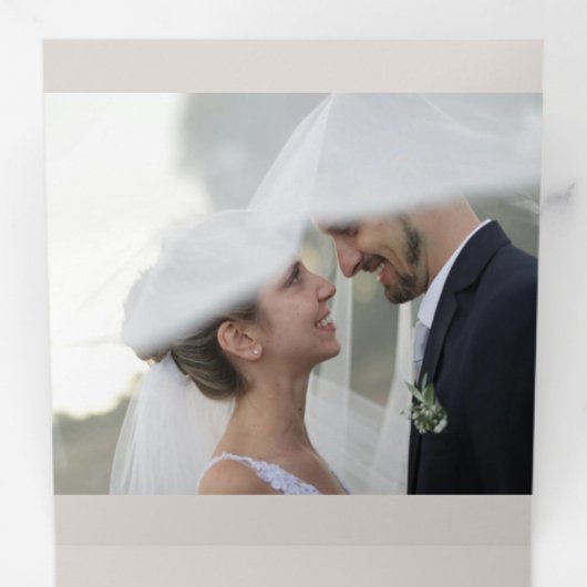 スペシャル結婚の写真の追加 三つ折り案内状 (内部最初)