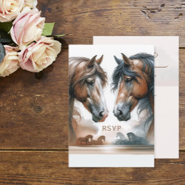 スペシャル結婚の垂直RSVP応答カード 出欠カード