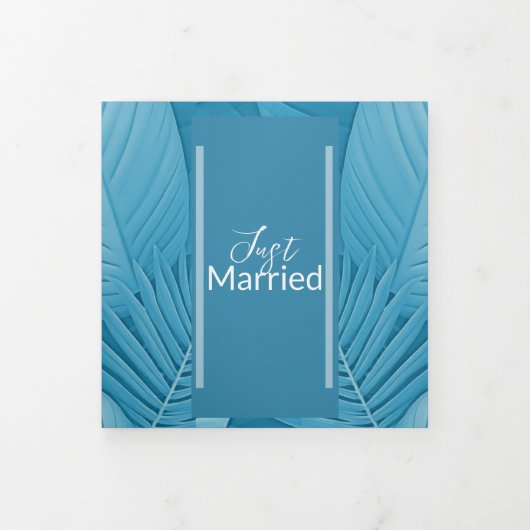 スペシャル結婚の3つ折り写真の追加のお知らせ 三つ折り案内状 (カバー)