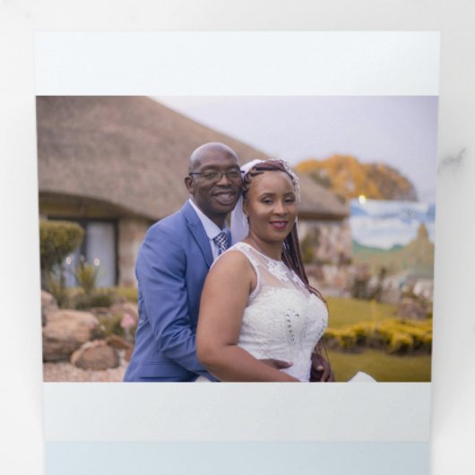 スペシャル結婚の3つ折り写真の追加のお知らせ 三つ折り案内状 (内部最初)