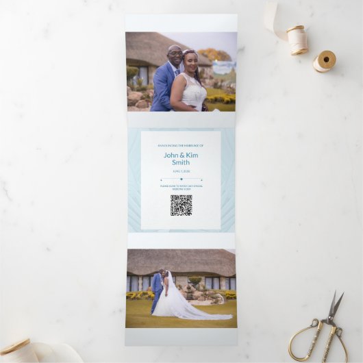 スペシャル結婚の3つ折り写真の追加のお知らせ 三つ折り案内状 (内部)