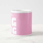 スペシャル・マムズビッグピンクC90およびホワイトおもしろいノベルティ ジャンボコーヒーマグカップ (正面)