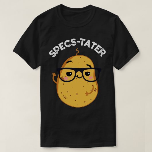 スペスタおもしろいーポテト眼鏡パン1 Tシャツ (デザイン正面)