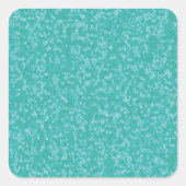 スペックルアクアブルー&ホワイトスクエア封筒用シール スクエアシール (正面)