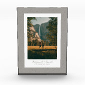 スペックルシンプルフレーム素朴な灰色のアウトドア写真 フォトブロック (正面)