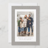 スペックルフレームシンプルニュートラルクリスマスフォト シーズンカード (正面)
