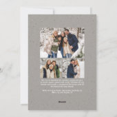 スペックルフレームシンプルニュートラルクリスマスフォト シーズンカード (裏面)