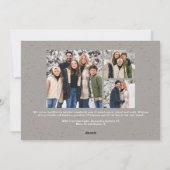 スペックルフレームシンプルニュートラルグレークリスマスフォト シーズンカード (裏面)