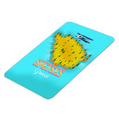 スペッツギリシャ島地図と旅行のポスター マグネット (左側)