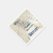 スペッツギリシャ通り伝統的 – ギリシャ島 スタンダードカクテルナプキン (角)