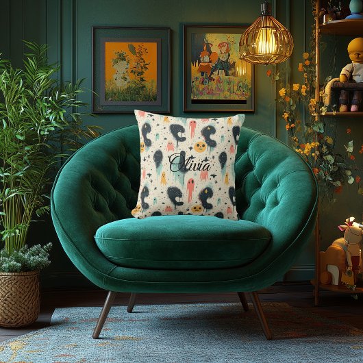 スペッ不気味ターハロウィンピローお洒落幽霊 クッション