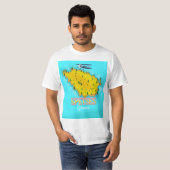 スペツェス島の地図の旅行ポスター Tシャツ (正面フル)