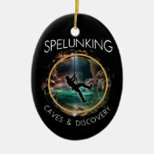 スペランキング、洞窟と発見スペランカーナチュラル セラミックオーナメント (正面)