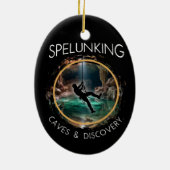 スペランキング、洞窟と発見スペランカーナチュラル セラミックオーナメント (裏面)