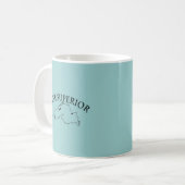 スペリオル湖の地図 コーヒーマグカップ (正面左)