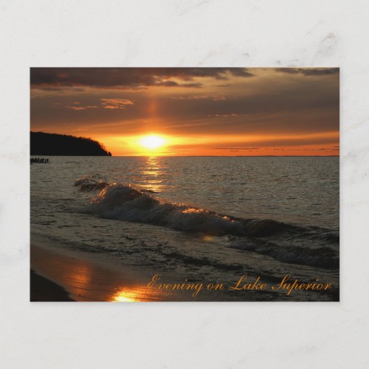 スペリオル湖の夕べ ポストカード (正面)