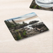 スペリオル湖|ミネソタの海岸 スクエアペーパーコースター (アングル)