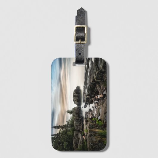 スペリオル湖|ミネソタの海岸 ラゲッジタグ (正面縦)