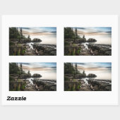 スペリオル湖|ミネソタの海岸 長方形シール (シート)