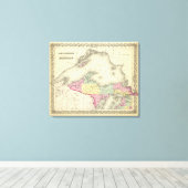 スペリオール湖とミシガン北部 キャンバスプリント (インサイチュ (ウッドフロア))