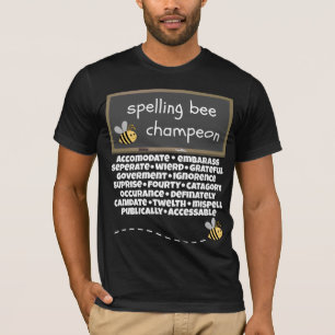 スペリングコンテストのChampeonによって誤まって綴られる単語 Tシャツ