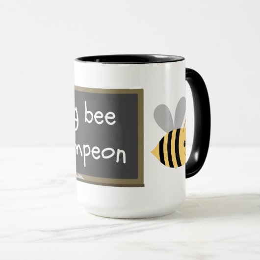 スペリングコンテストのChampeonの誤ったつづりのユーモア マグカップ (正面右)