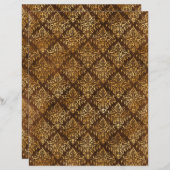 スペルキャスターブルゴーニュ&金ゴールドスクラップブック紙シート (正面/裏面)